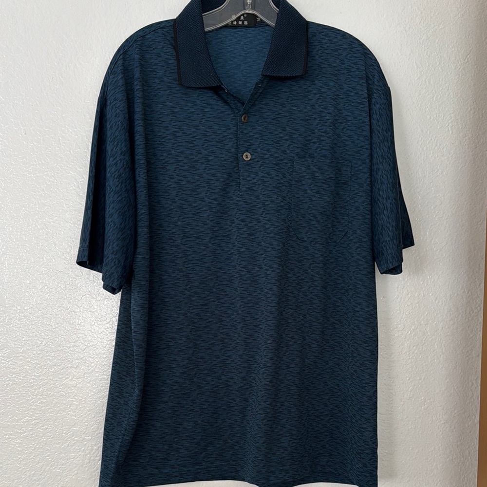 Classic Blue Polo Shirt with Short Sleeves